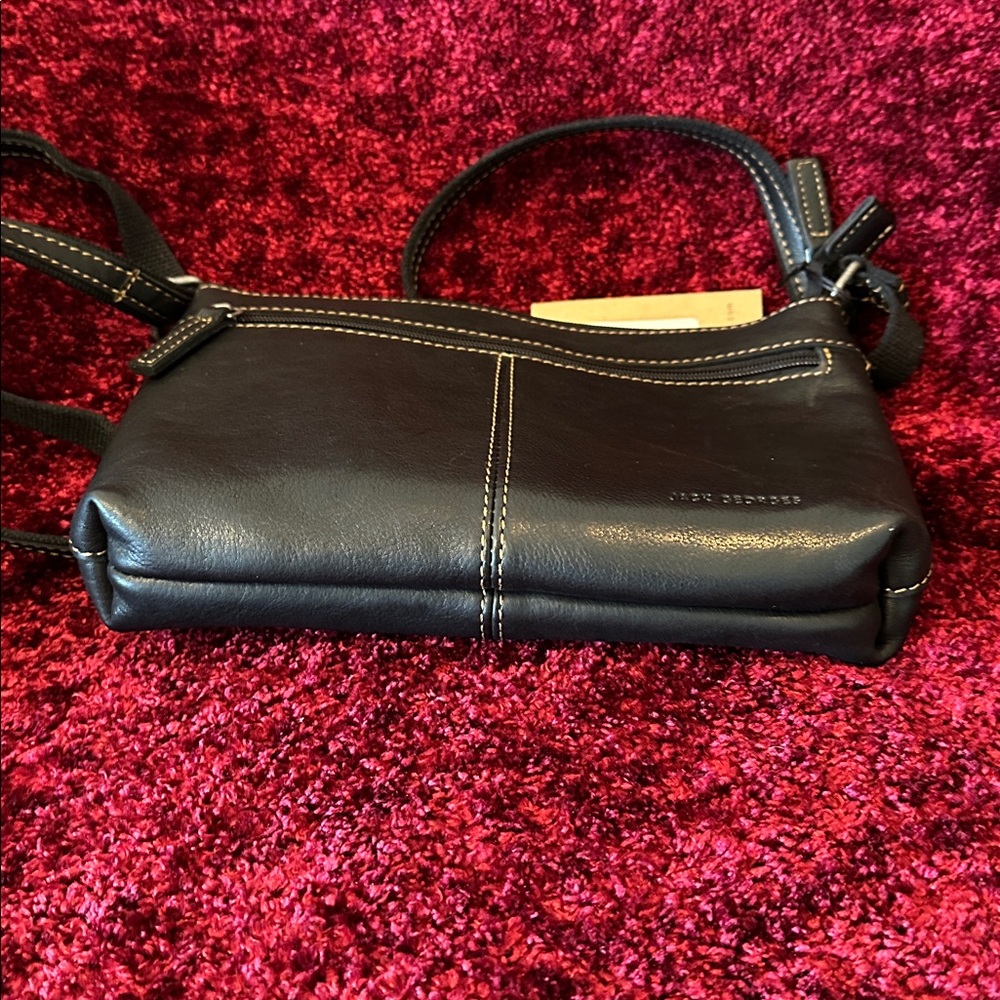 Jack George’s Voyager Black LE Mini City Leather Crossbody Purse w Tag. Perfect - Picture 7 of 8